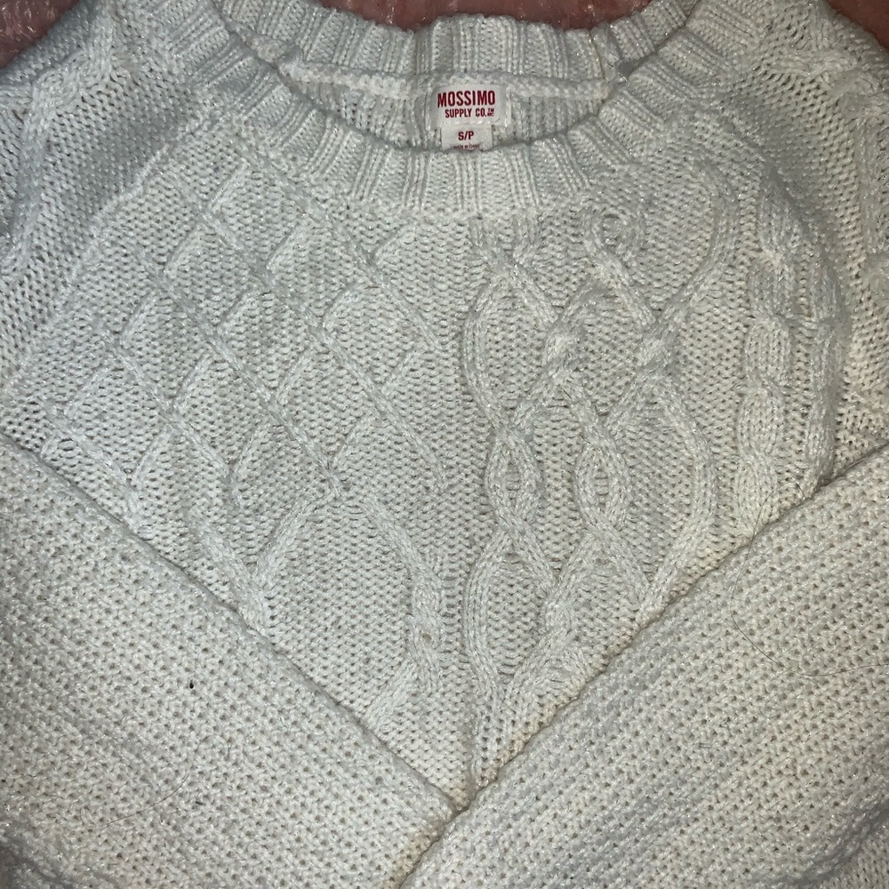 white sweater w sparkles
